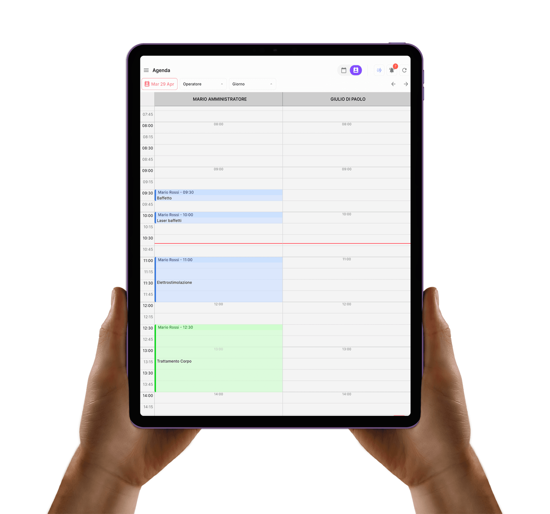 Interfaccia gestionale Ygital Cure